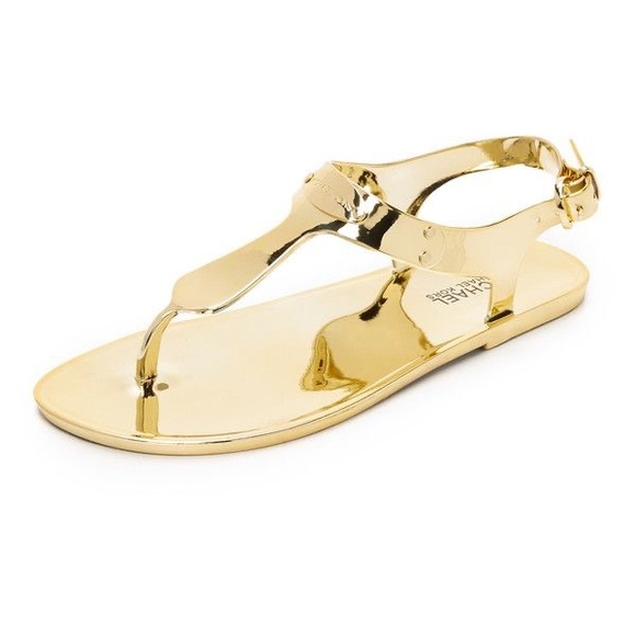 michael kors gold sandals